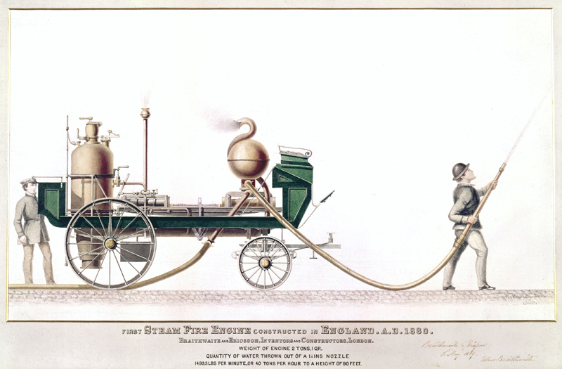 Braithwaite & Ericsson Steam Fire Engine 1880