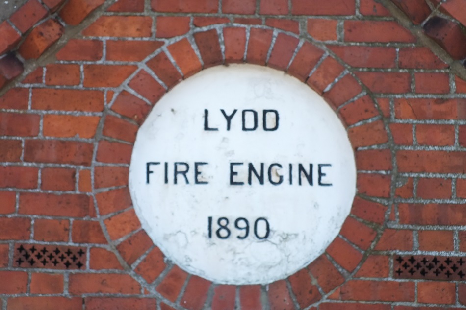Lydd Fire Station plaque